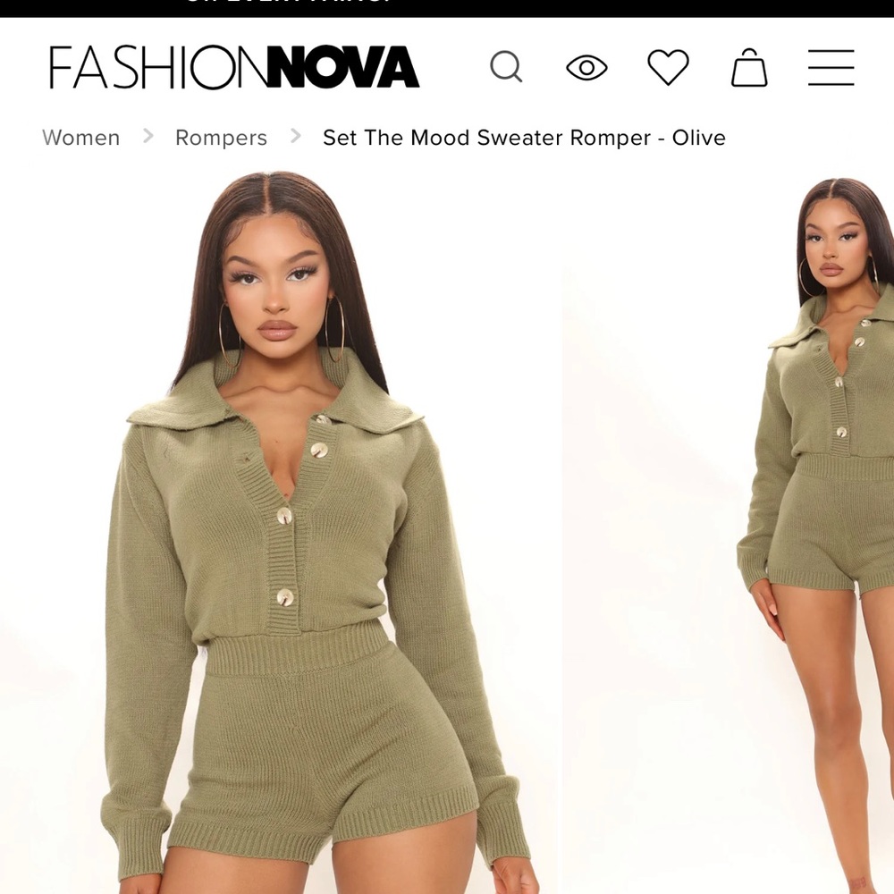 FashionNova set the mood romper